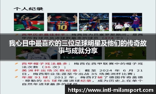 我心目中最喜欢的三位足球明星及他们的传奇故事与成就分享